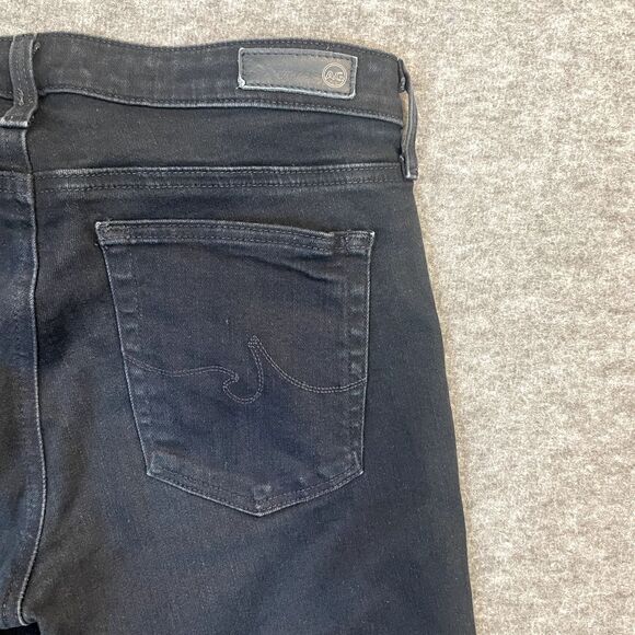 AG Adriano Goldschmied Prima Mid Rise Ankle Cigarette Leg Jeans Super Black 26R - Picture 3 of 16